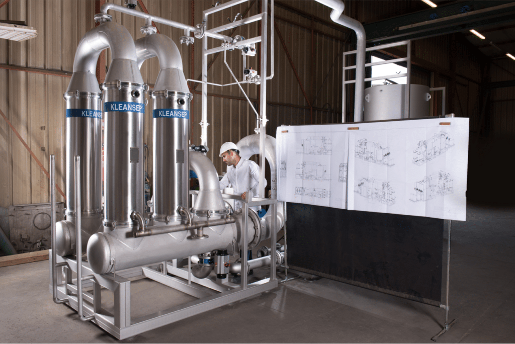 Industrial reference from ORELIS Environnement published in an article about wine-production effluents treatments