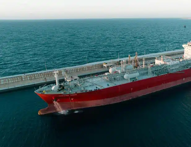 Large ship in the sea
